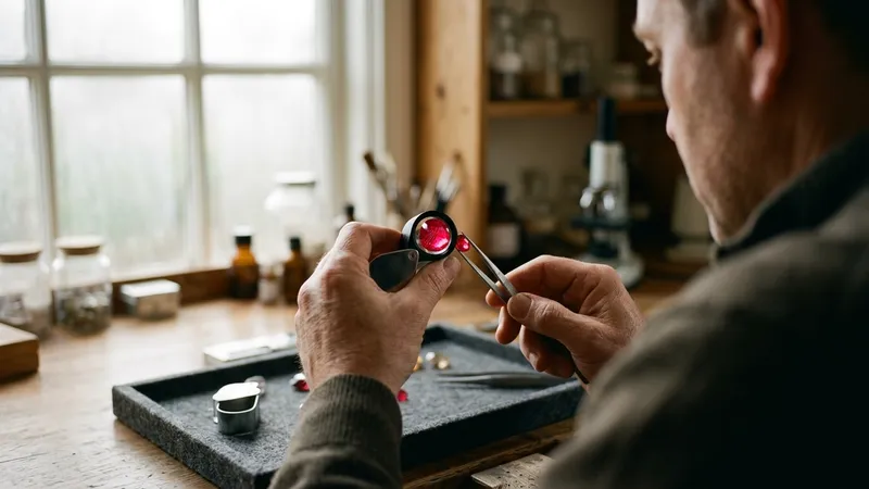Écrin de bijoux rubis prêt à offrir